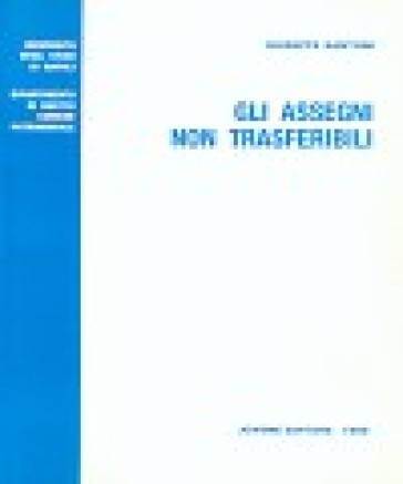 Gli assegni non trasferibili - Giuseppe Santoni