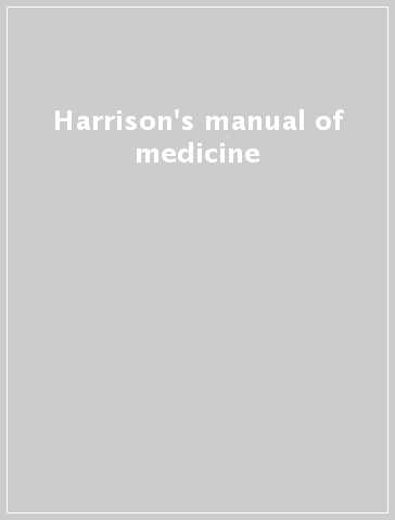 Harrison's manual of medicine