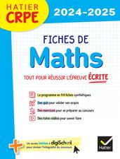 Hatier CRPE - Fiches de Maths - Epreuve écrite 2024/2025