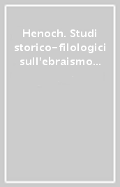 Henoch. Studi storico-filologici sull ebraismo 1991. 3.