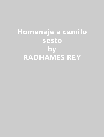 Homenaje a camilo sesto - RADHAMES REY