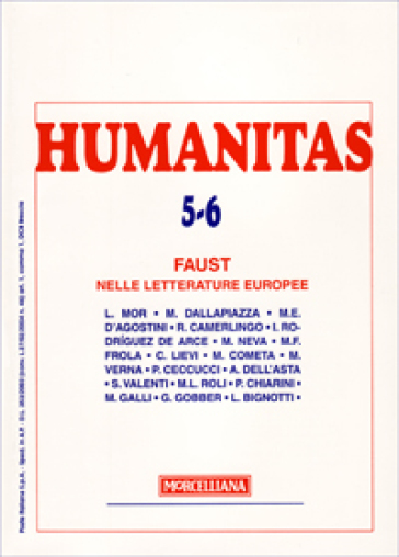Humanitas (2007) vol. 5-6. Faust nelle letterature europee