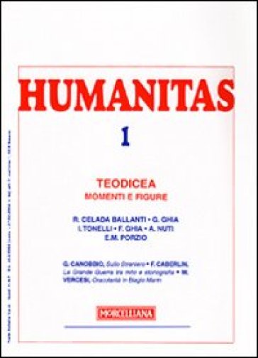 Humanitas (2009). 1: Teodicea. Momenti e figure