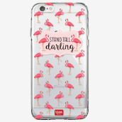 IPHONE 6 CLEAR CASE - FLAMINGO