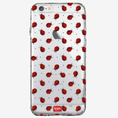 IPHONE 6 CLEAR CASE - LADYBUGS