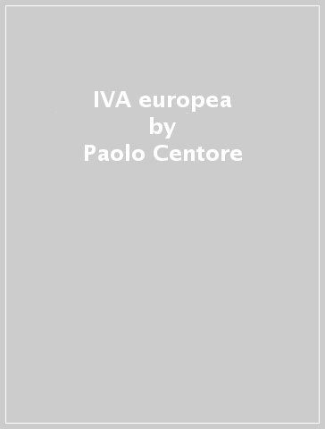 IVA europea - Paolo Centore