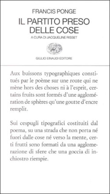 Il partito preso delle cose - Francis Ponge