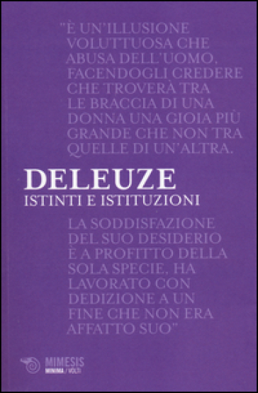 Istinti e istituzioni - Gilles Deleuze