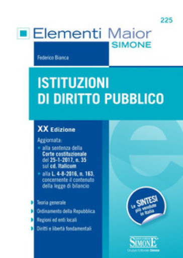 Istituzioni di diritto pubblico - Federico Bianca