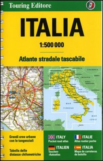 Italia Atlante stradale tascabile 1:500.0000. Ediz. multilingue