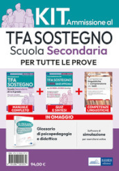 Kit base specializzazione sostegno didattico scuola secondaria. Eserciziari + Manuale + Software + Glossario. Con software di simulazione