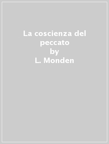 La coscienza del peccato - L. Monden