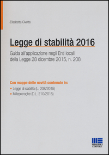 La legge di stabilità 2016 - Elisabetta Civetta