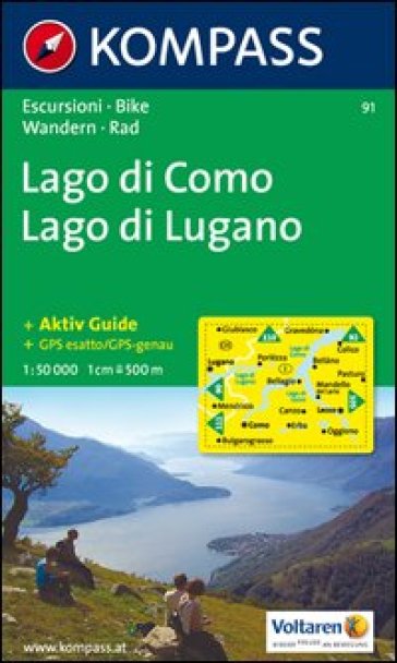 Laghi settentrionali. Lago di Como, Lago di Lugano 1:50000