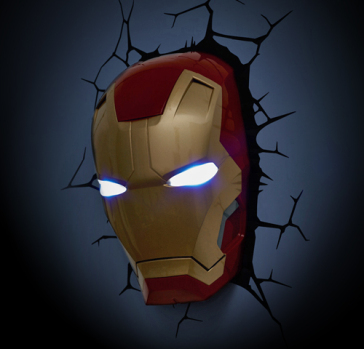 Lampada da Muro 3D Iron Man