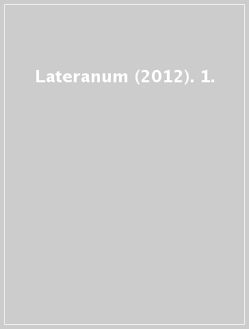 Lateranum (2012). 1.