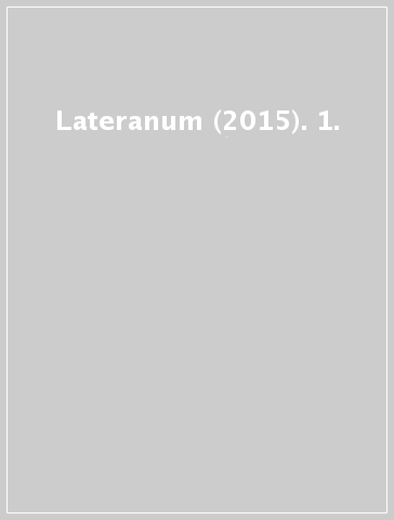 Lateranum (2015). 1.