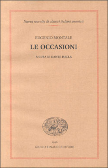 Le occasioni - Eugenio Montale