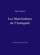 Les Matérialistes de l Antiquité