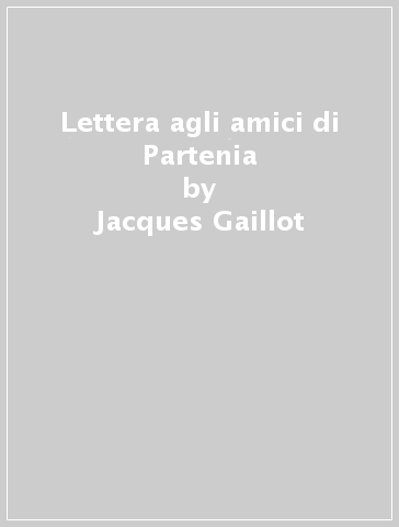 Lettera agli amici di Partenia - Jacques Gaillot