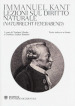 Lezioni sul diritto naturale (Naturrecht Feyerabend). Testo tedesco a fronte