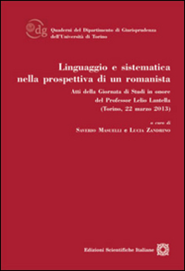 Linguaggio e sistematica nella prospettiva di un romanista