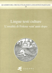 Lingue testi culture. (L