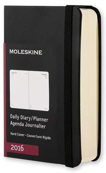 Moleskine 2016 12M Planner Daily Extra Small Black