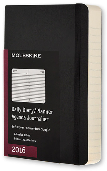 Moleskine 2016 12M Planner Daily Pocket Soft Black