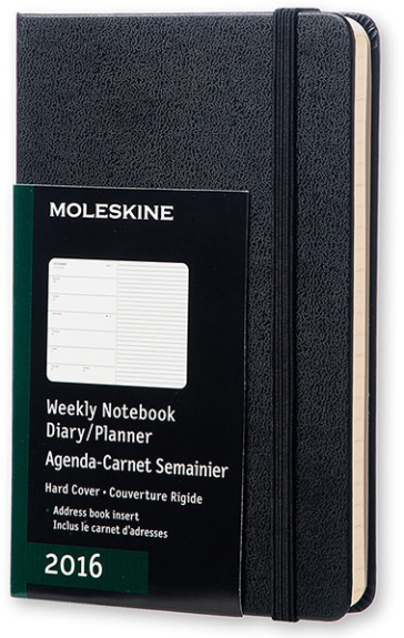 Moleskine 2016 12M Planner Weekly Notebook Pocket Hard Black