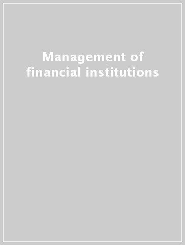 Management of financial institutions