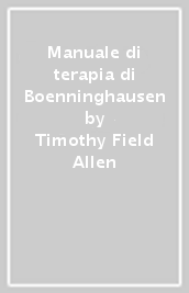 Manuale di terapia di Boenninghausen