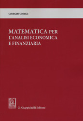 Matematica per l analisi economica e finanziaria