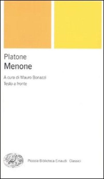 Menone. Testo greco a fronte - Platone