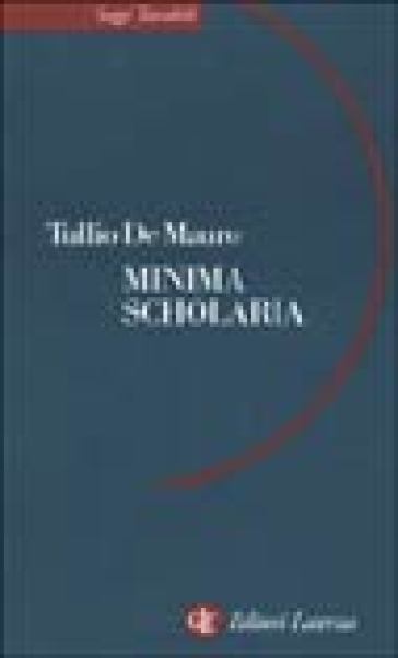 Minima scholaria - Tullio De Mauro