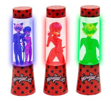 Miraculous lampade glitter LED - 3 soggetti -