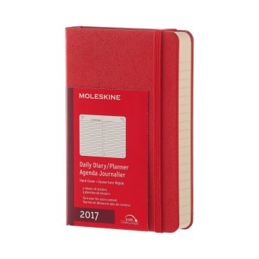 Moleskine 12M Planner Daily Pocket Scarlet Red Hard Cover