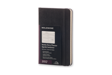 Moleskine 12M Planner Weekly Horizontal Pocket Black Hard Cover