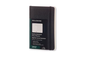 Moleskine 12M Planner Weekly Notebook Pocket Black Soft Cover