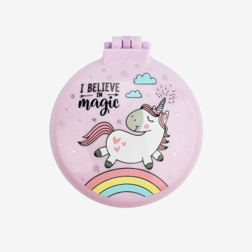 Nice Hair -  Hairbrush With Mirror - Unicorn