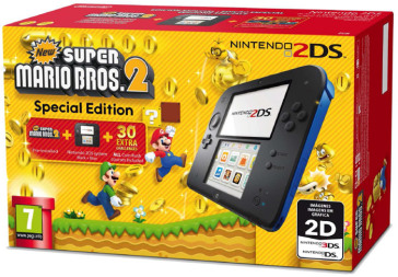 Nintendo 2DS Nero+Blu+New Super M.Bros 2