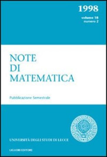 Note di matematica. 18/2.