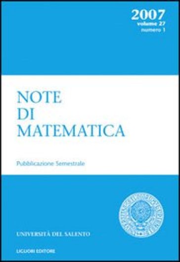 Note di matematica. 27.