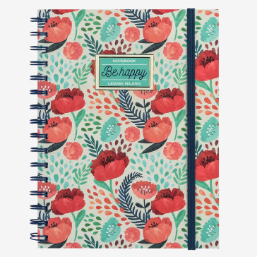 Notebook With Spiral - A5 - Flower