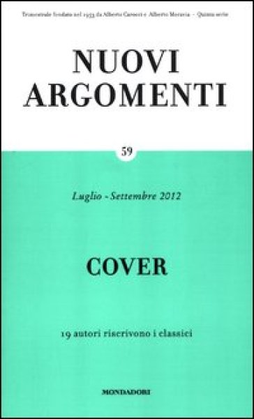 Nuovi argomenti. 59: Cover