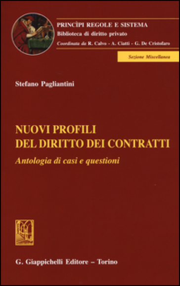 Nuovi profili del diritto dei contratti. Antologia di casi e questioni - Stefano Pagliantini