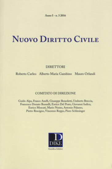 Nuovo diritto civile (2016). 3.