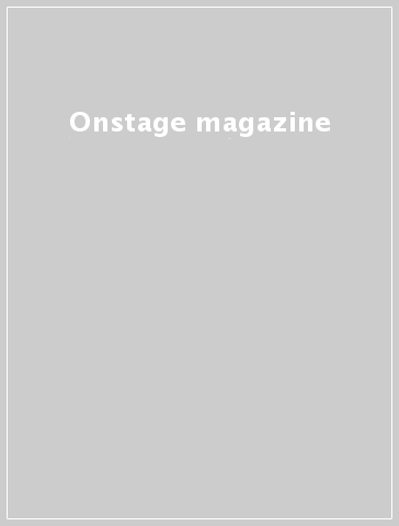 Onstage magazine