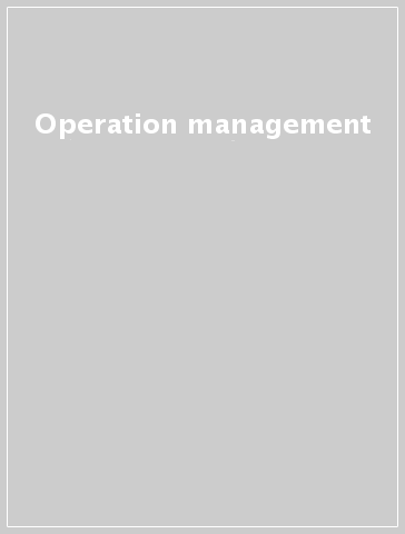 Operation management