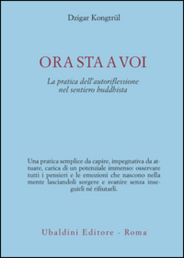 Ora sta a voi. La pratica dell'autoriflessione nel sentiero buddhista - Dzigar Kongtrul